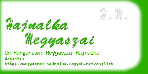 hajnalka megyaszai business card